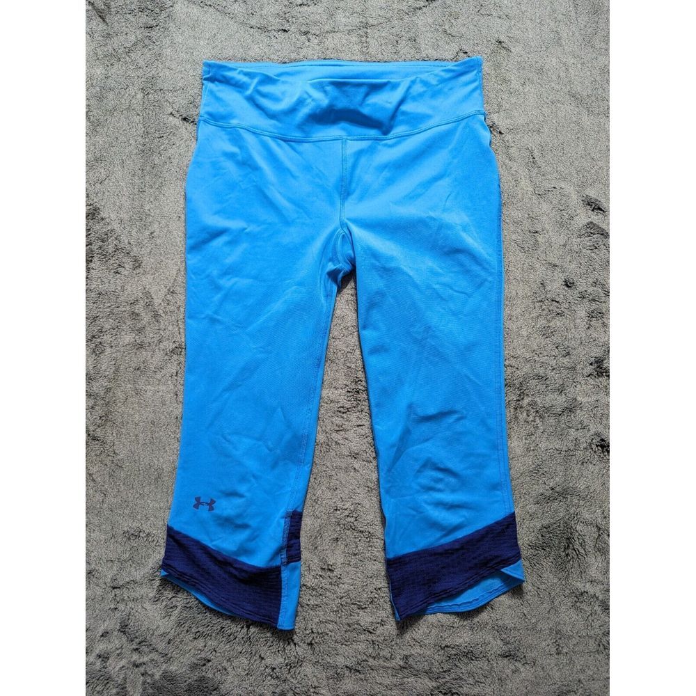 Under Armour Yoga Capris Women's Size Medium Blue - Picture 1 of 11